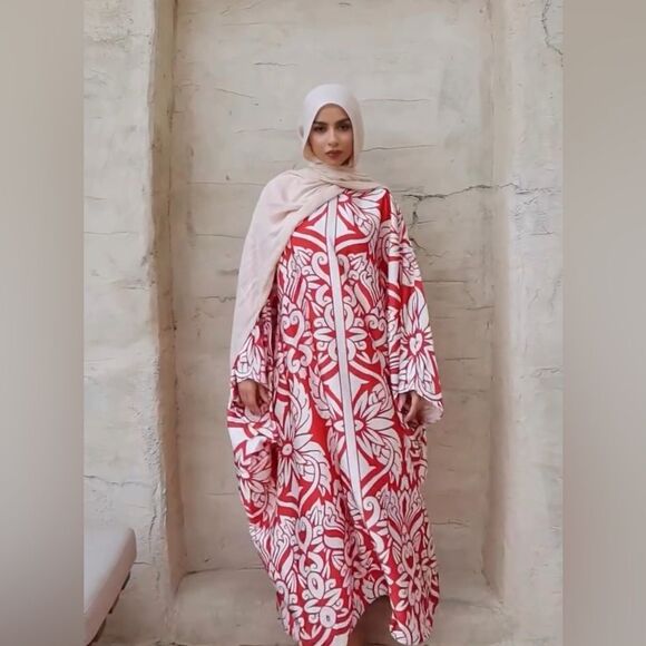 H&M Ramadan Modest Collection Satin Kaftan Dress - Picture 6 of 8